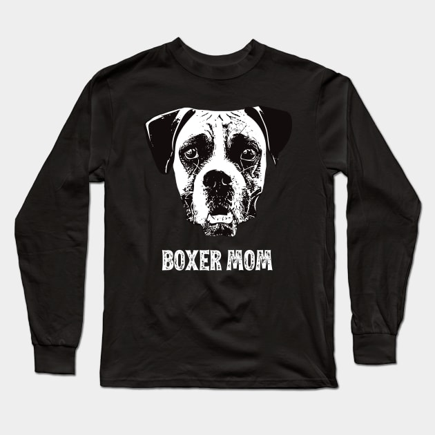 Boxer Mom Boxer Design Long Sleeve T-Shirt by DoggyStyles